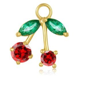🌞 Pair of Melinda Maria ICONS Cherry Earring Hoop Charms (Retired)